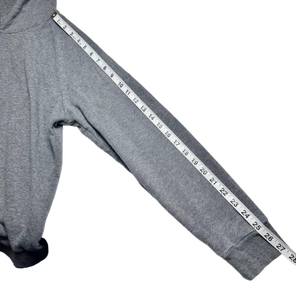 Lauren Ralph Lauren | Women | Gray LRL Embossed Logo Hoodie Sweatshirt | Medium - Picture 4 of 8